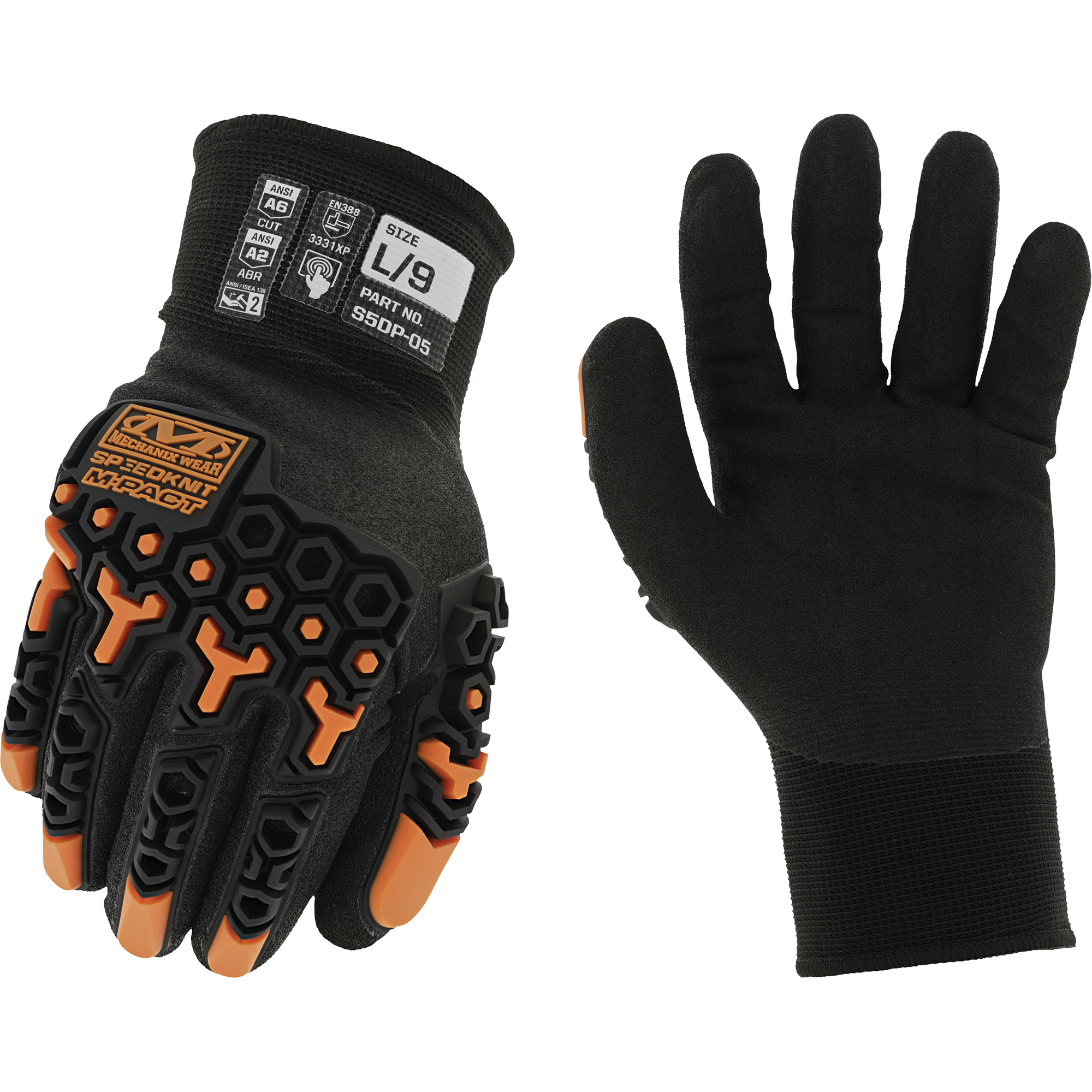 Gants thermiques SpeedknitMC M-PactMD, 11, Paume en Nitrile, Poignet Poignet en tricot