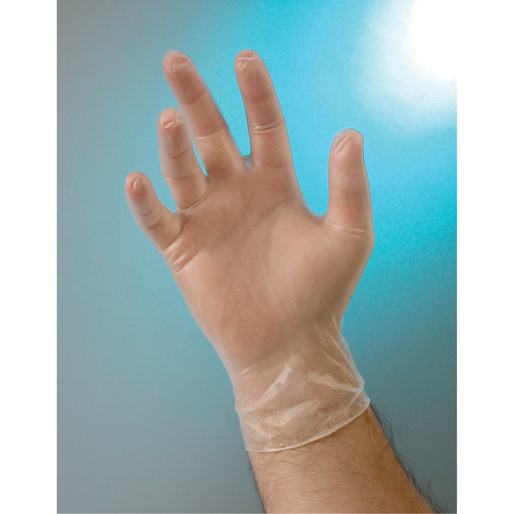 Gants d'examen, Grand, Vinyle, 4 mils, Sans poudre, Transparent, Classe 2