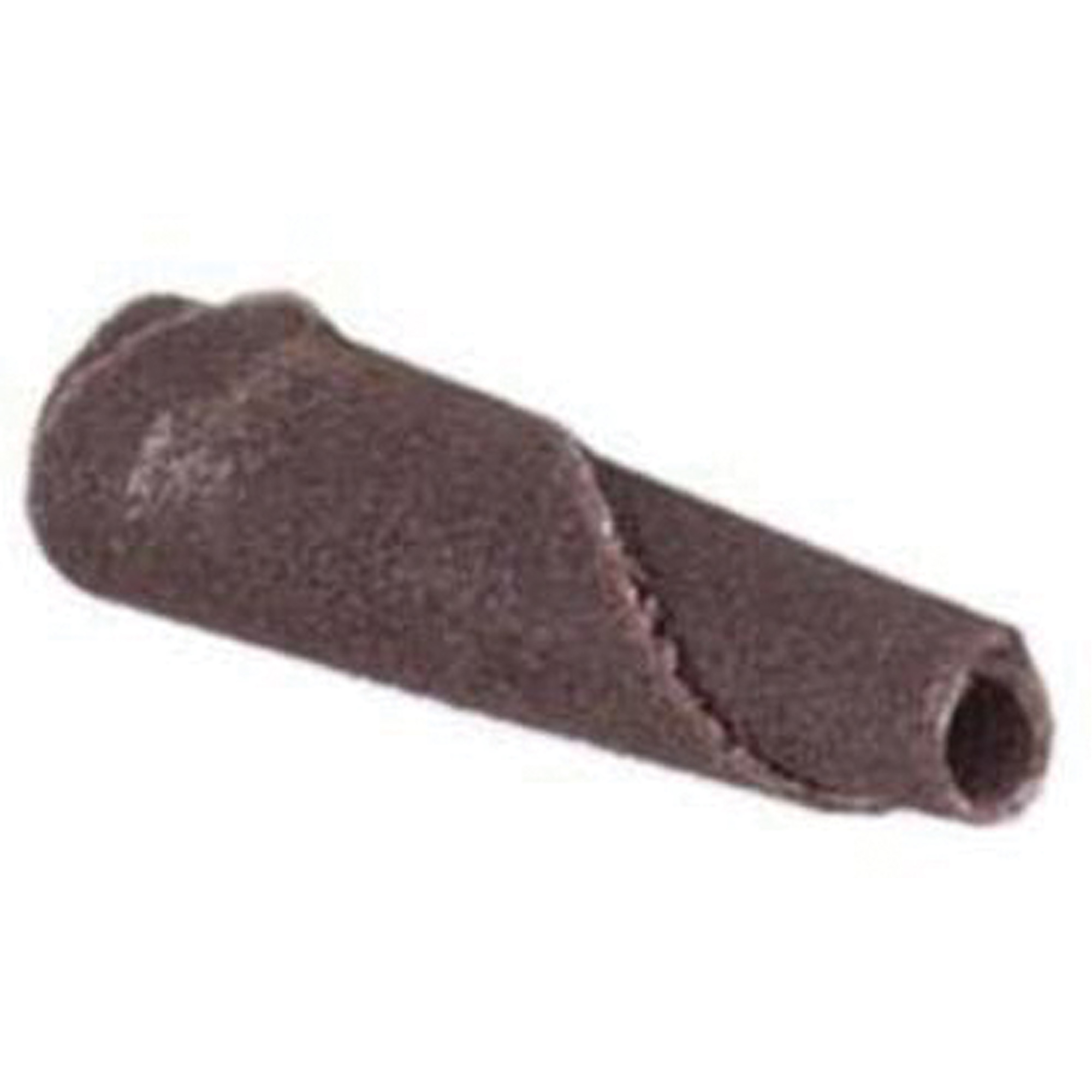Cartouche de bande abrasive conique ALO, 100 Grain, 3/16" dia., Oxyde d'aluminium, 1" lo, 1/8" Dimension de l'arbre