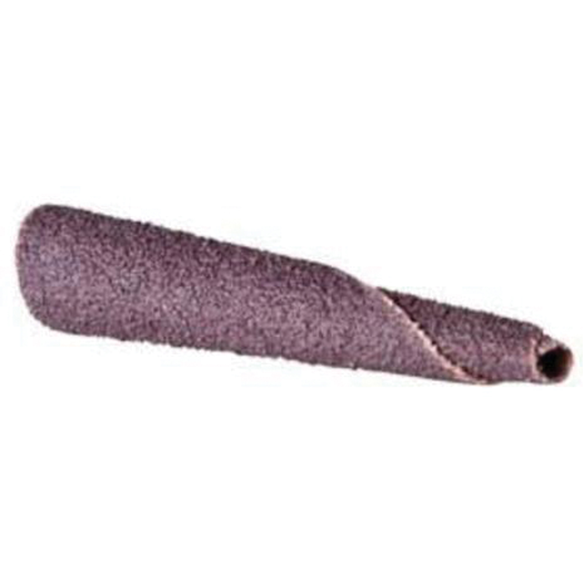Cartouche de bande abrasive conique ALO, 120 Grain, 5/16" dia., Oxyde d'aluminium, 1-1/2" lo, 1/4" Dimension de l'arbre