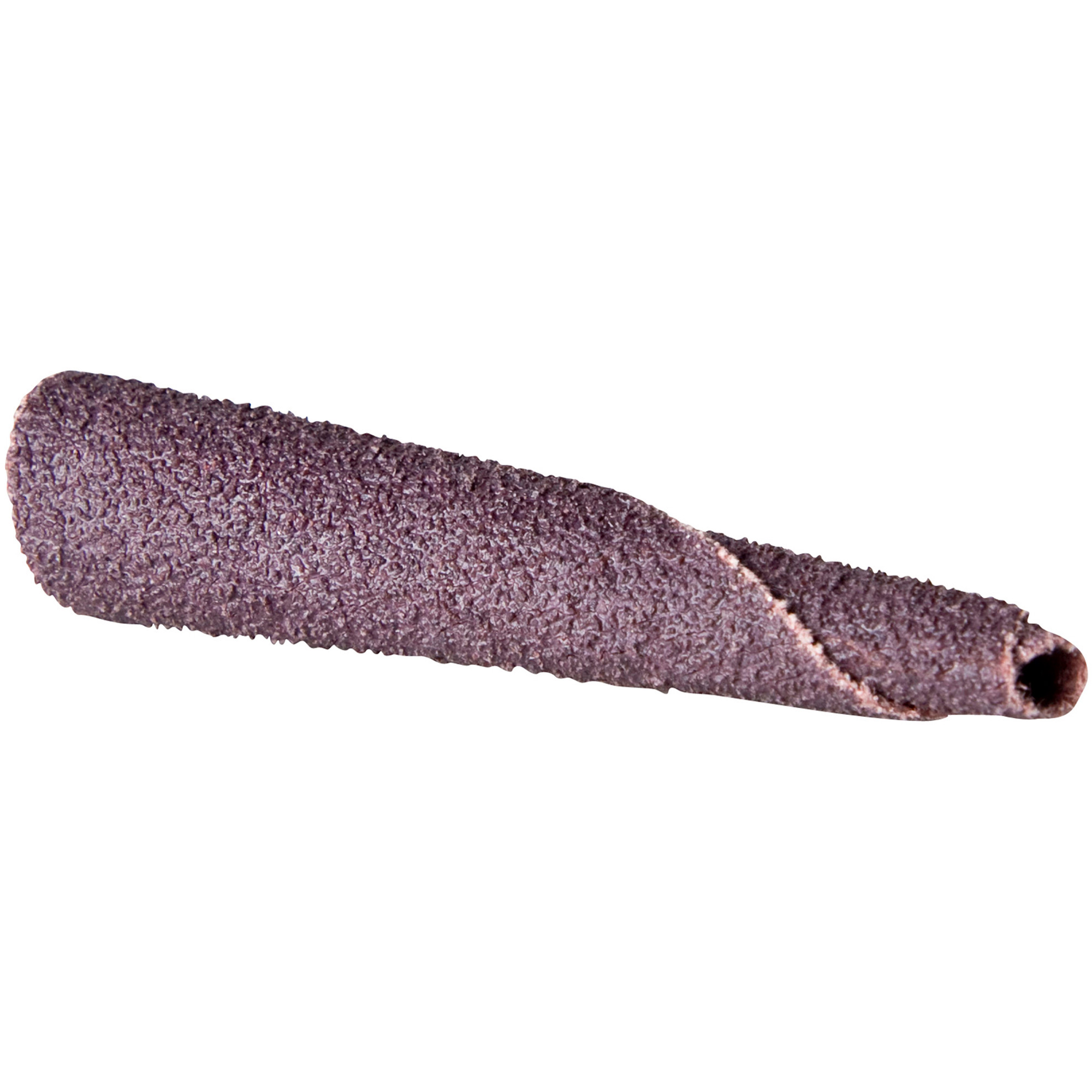 Cartouche de bande abrasive conique ALO, 150 Grain, 5/16" dia., Oxyde d'aluminium, 1-1/2" lo, 1/4" Dimension de l'arbre
