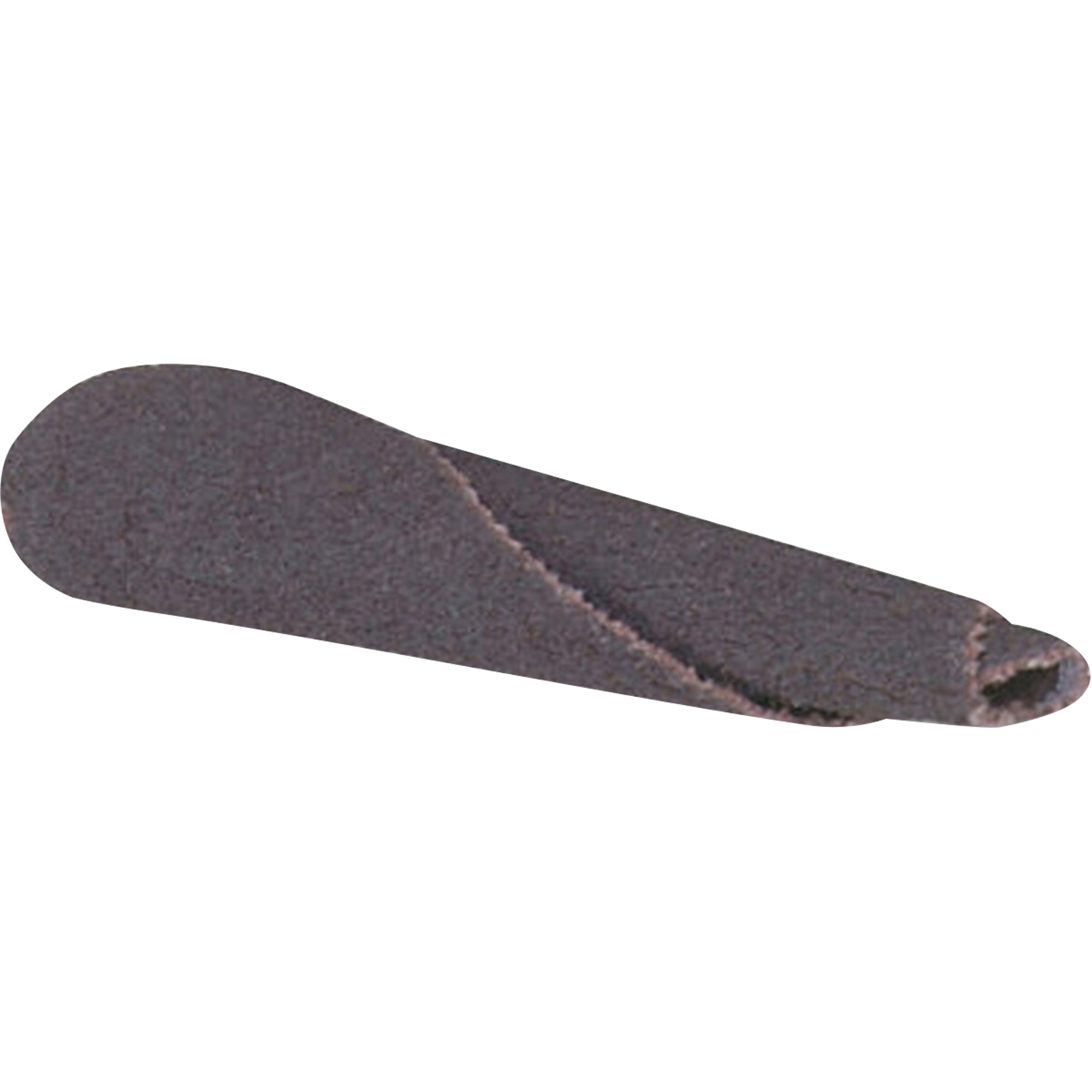 Cartouche de bande abrasive conique ALO, 320 Grain, 3/16" dia., Oxyde d'aluminium, 1" lo, 1/8" Dimension de l'arbre
