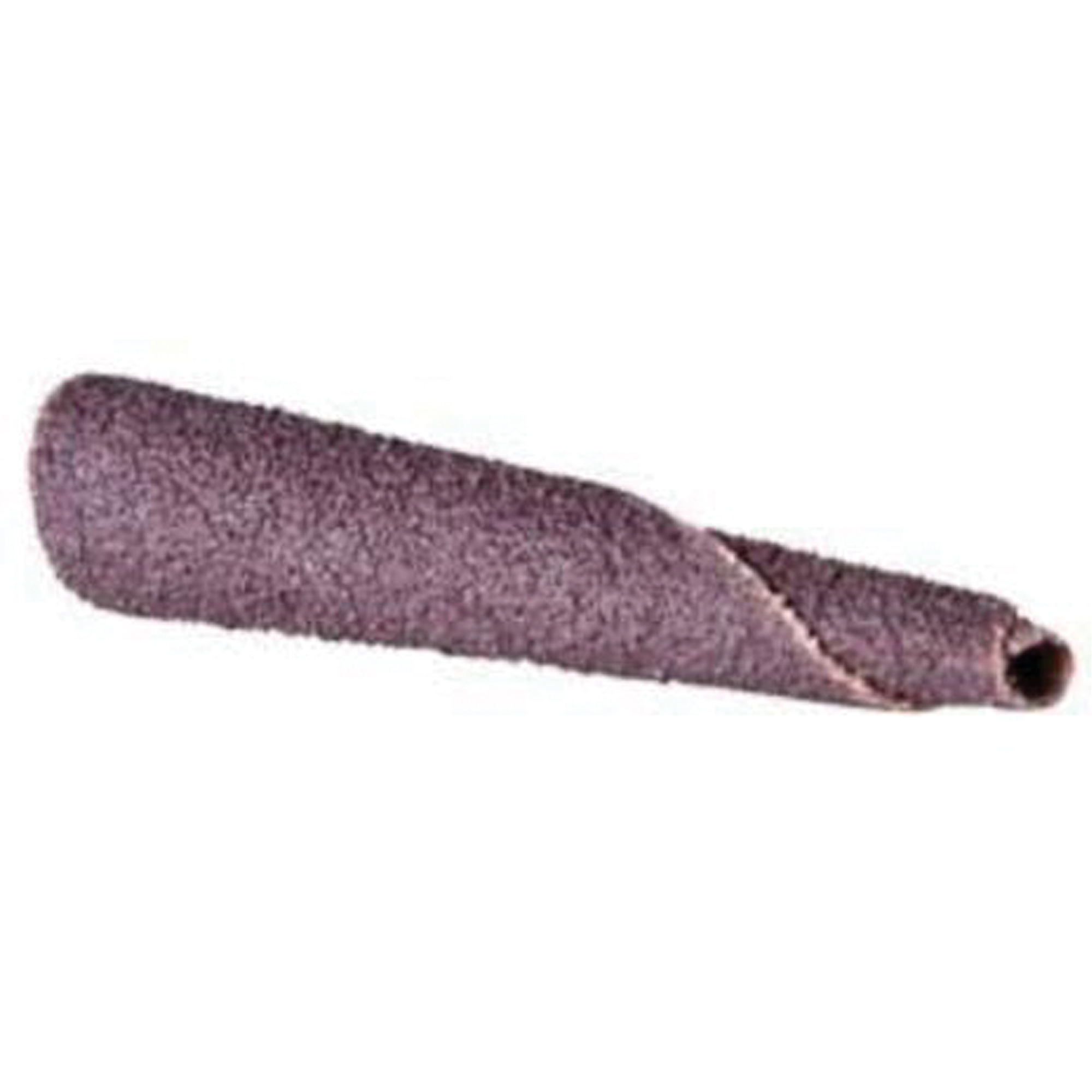Cartouche de bande abrasive conique ALO, 320 Grain, 5/16" dia., Oxyde d'aluminium, 1-1/2" lo, 1/4" Dimension de l'arbre