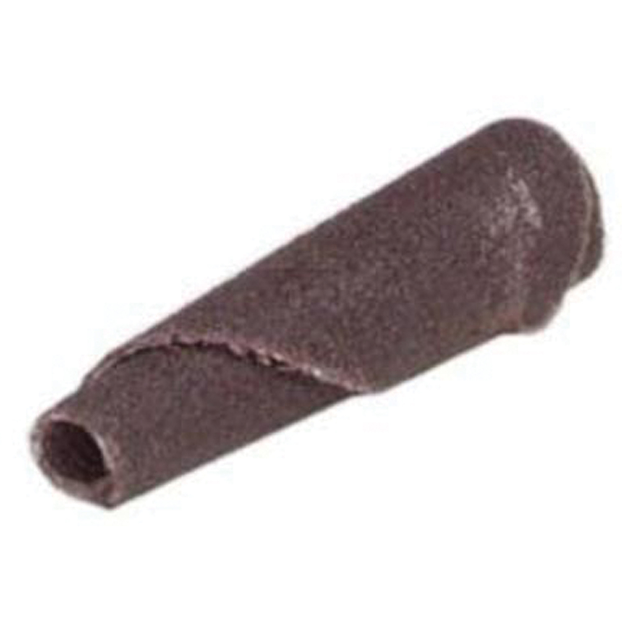 Cartouche de bande abrasive conique ALO, 60 Grain, 3/16" dia., Oxyde d'aluminium, 1" lo, 1/8" Dimension de l'arbre