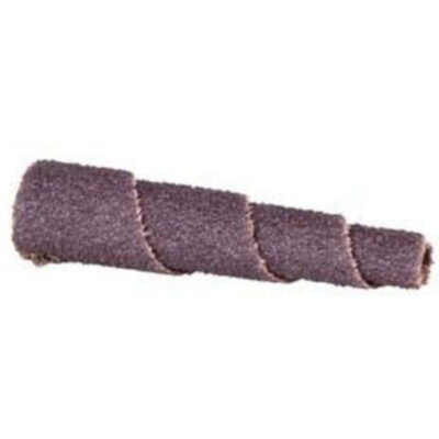 Cartouche de bande abrasive conique ALO, 60 Grain, 3/4" dia., Oxyde d'aluminium, 1-1/2" lo, 3/16" Dimension de l'arbre
