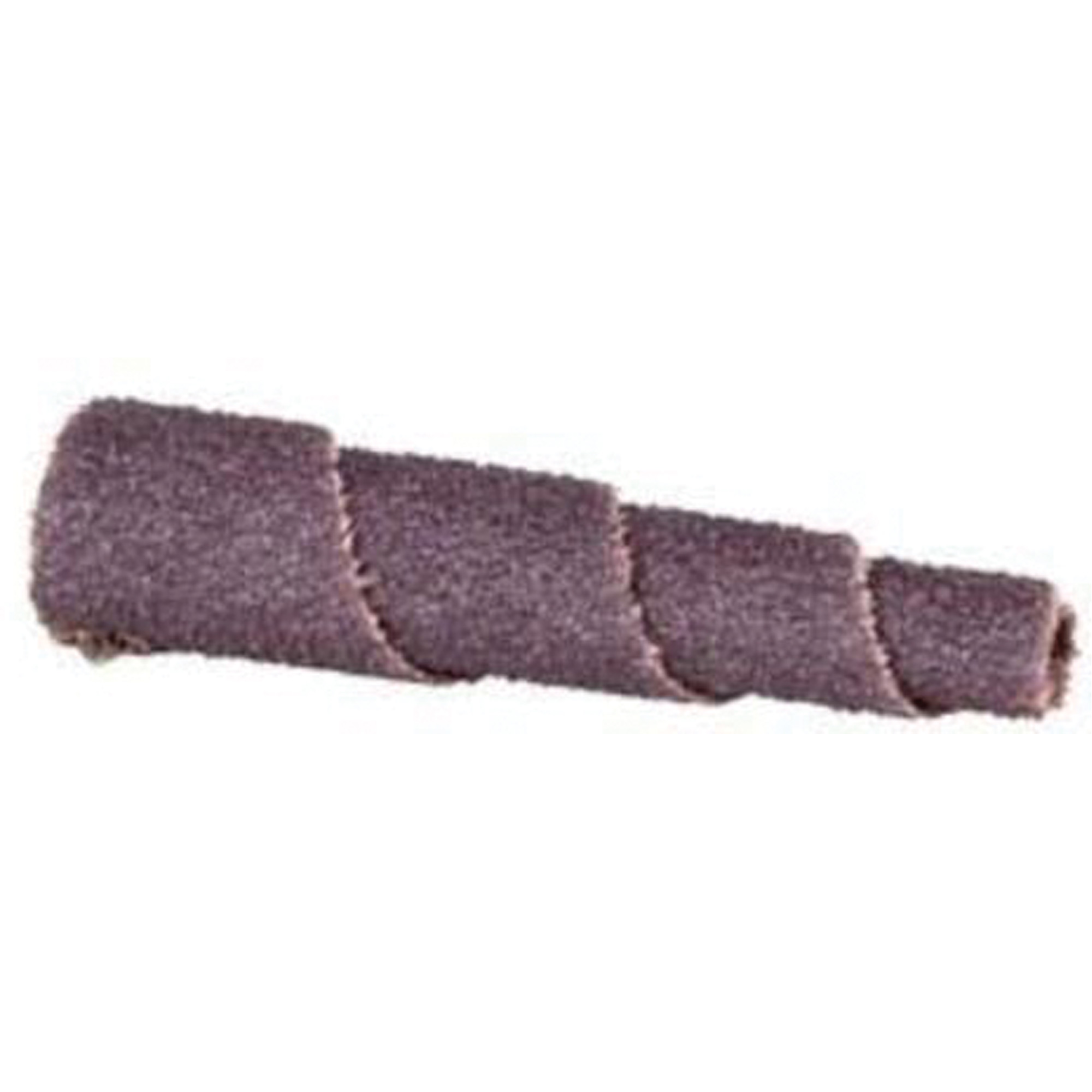 Cartouche de bande abrasive conique ALO, 80 Grain, 1" dia., Oxyde d'aluminium, 2" lo, 3/16" Dimension de l'arbre