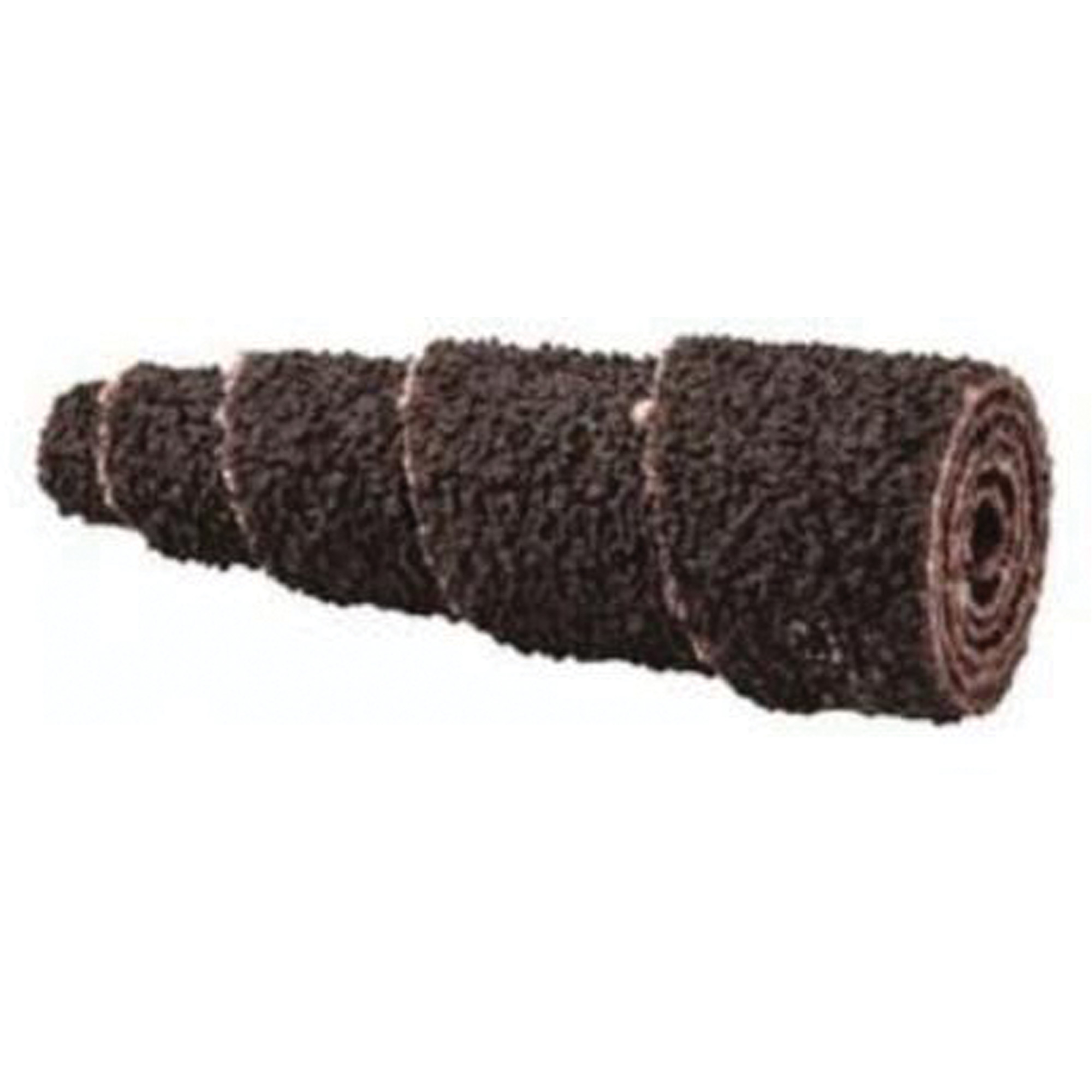 Cartouche de bandes abrasives coniques ALO, 50 Grain, 1/2" dia., Oxyde d'aluminium, 1-1/2" lo, 1/8" Dimension de l'arbre