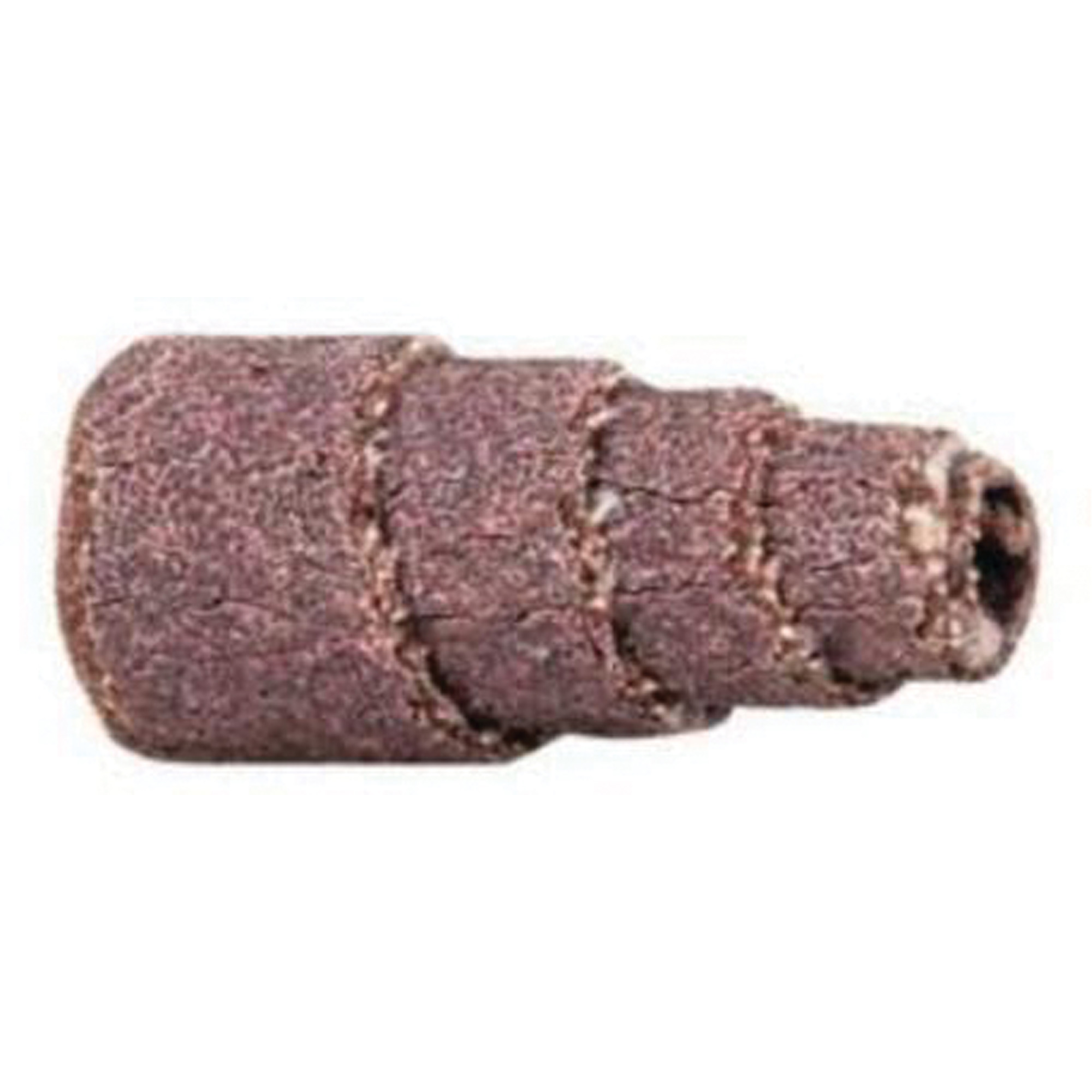 Cartouche de bandes abrasives coniques ALO, 60 Grain, 1/2" dia., Oxyde d'aluminium, 1" lo, 1/8" Dimension de l'arbre