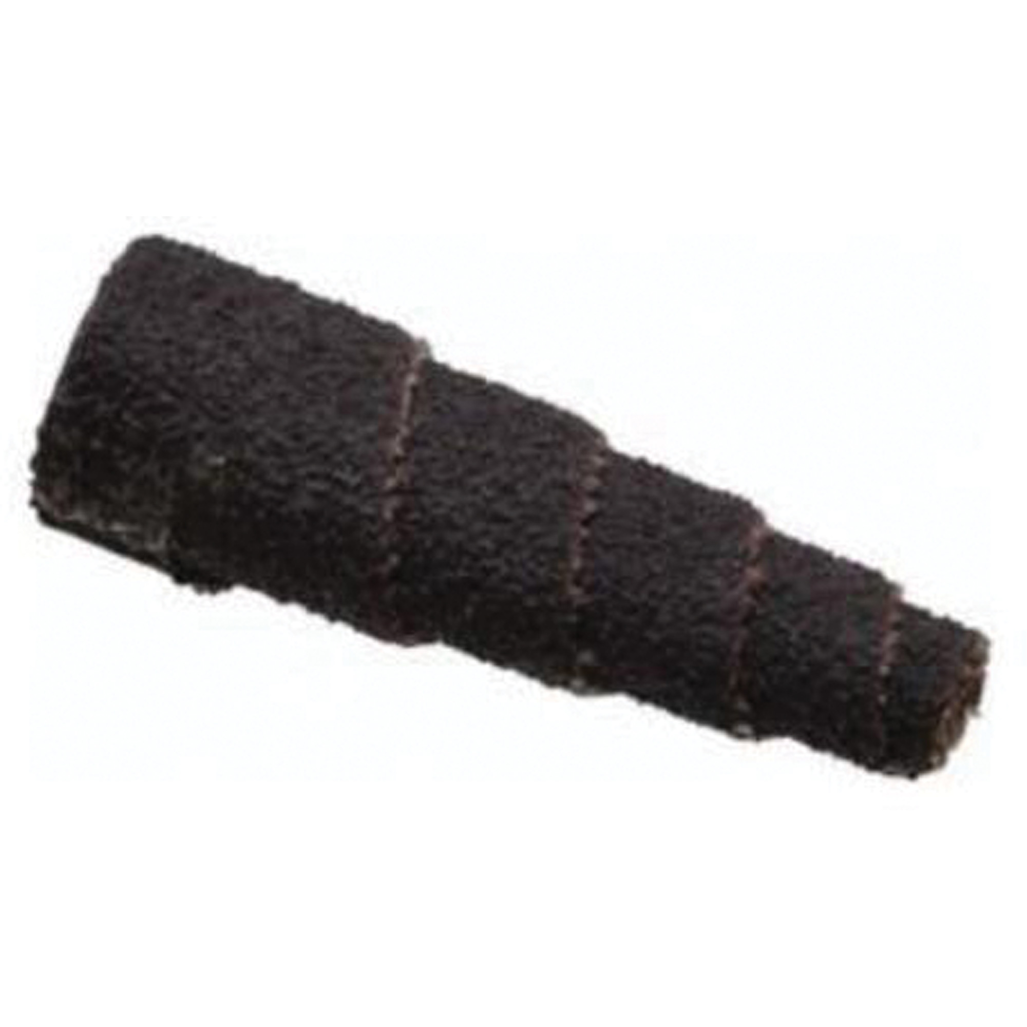 Cartouche de bandes abrasives coniques ALO, 80 Grain, 1/2" dia., Oxyde d'aluminium, 1-1/2" lo, 1/8" Dimension de l'arbre