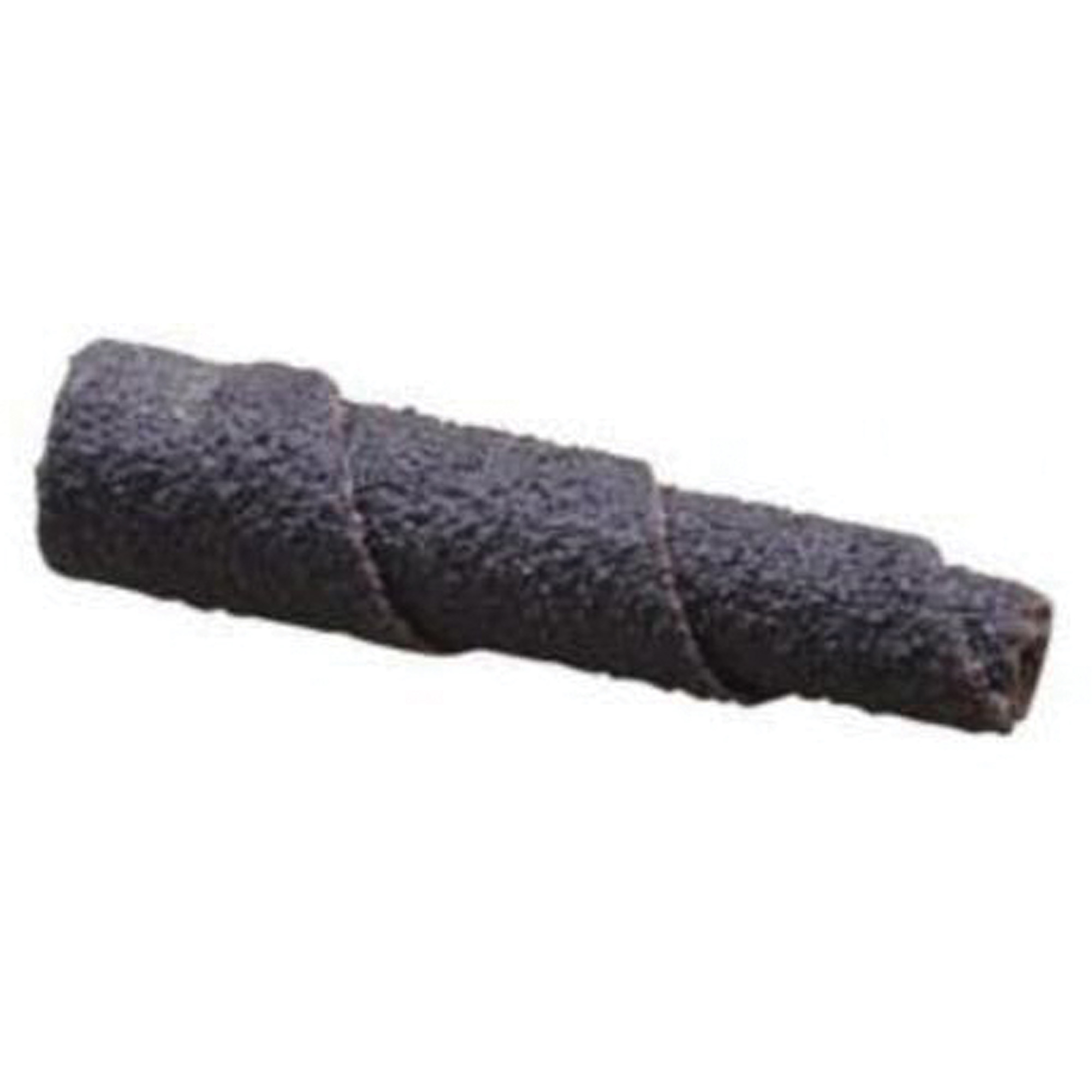 Cartouche de bandes abrasives coniques ALO, 80 Grain, 3/8" dia., Oxyde d'aluminium, 1-1/2" lo, 1/8" Dimension de l'arbre