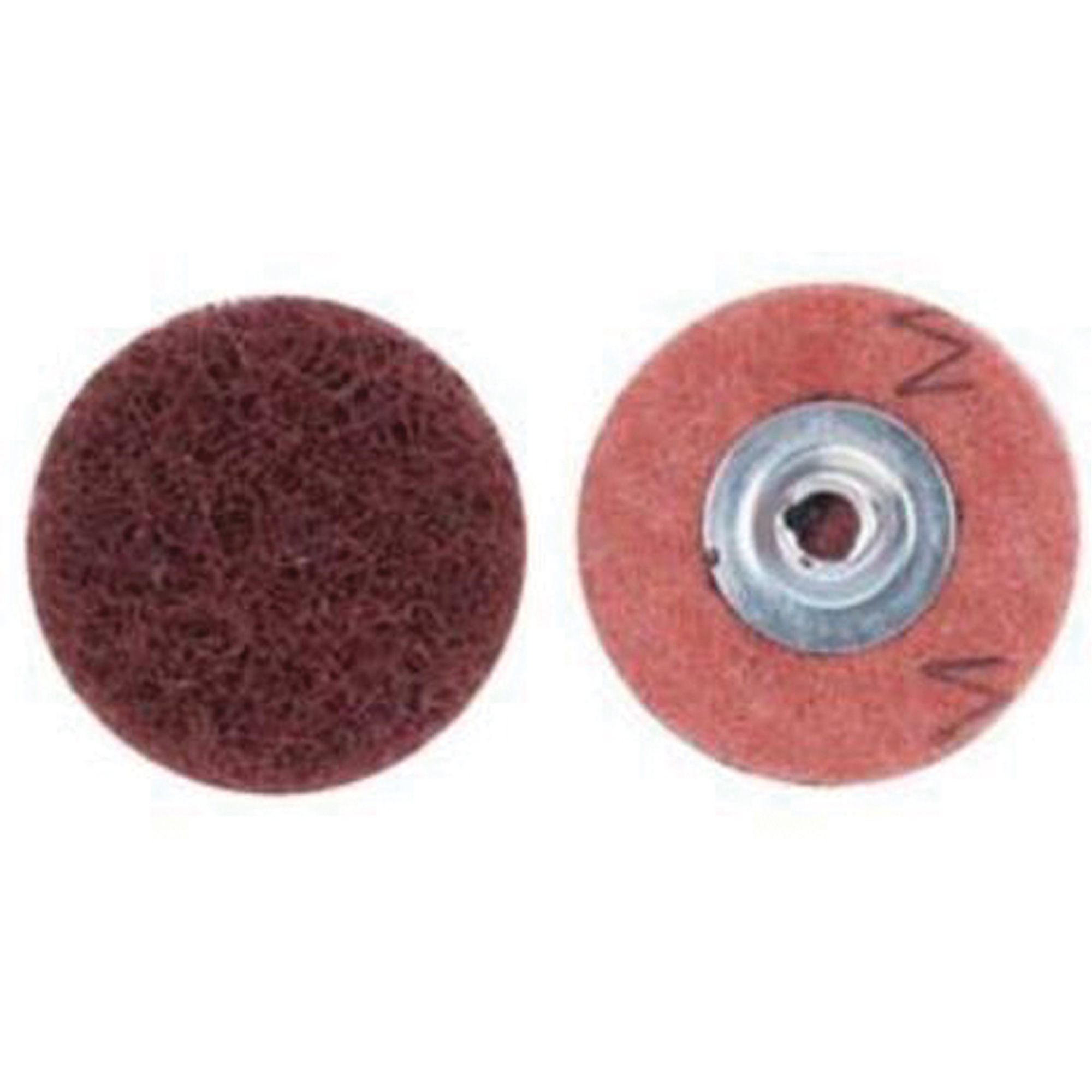 Disque à changement rapide pour le ponçage et le polissage, 3" dia., Grain Moyen, Oxyde d'aluminium