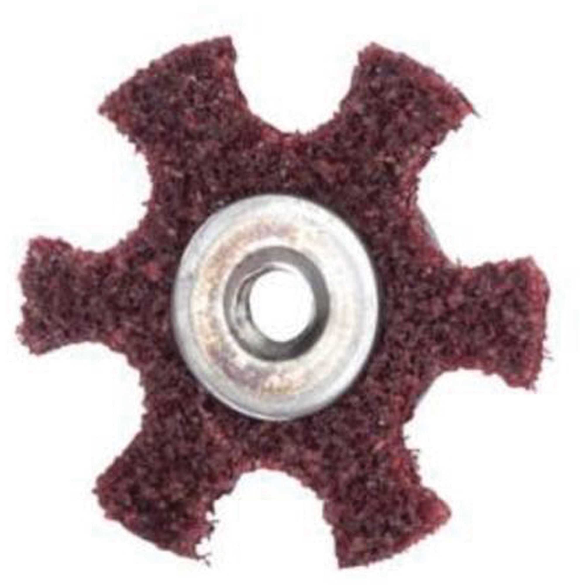 Disque abrasif en forme d'étoile pour préparation de surface Abrasotex , 2" dia., Grain Moyen, Oxyde d'aluminium