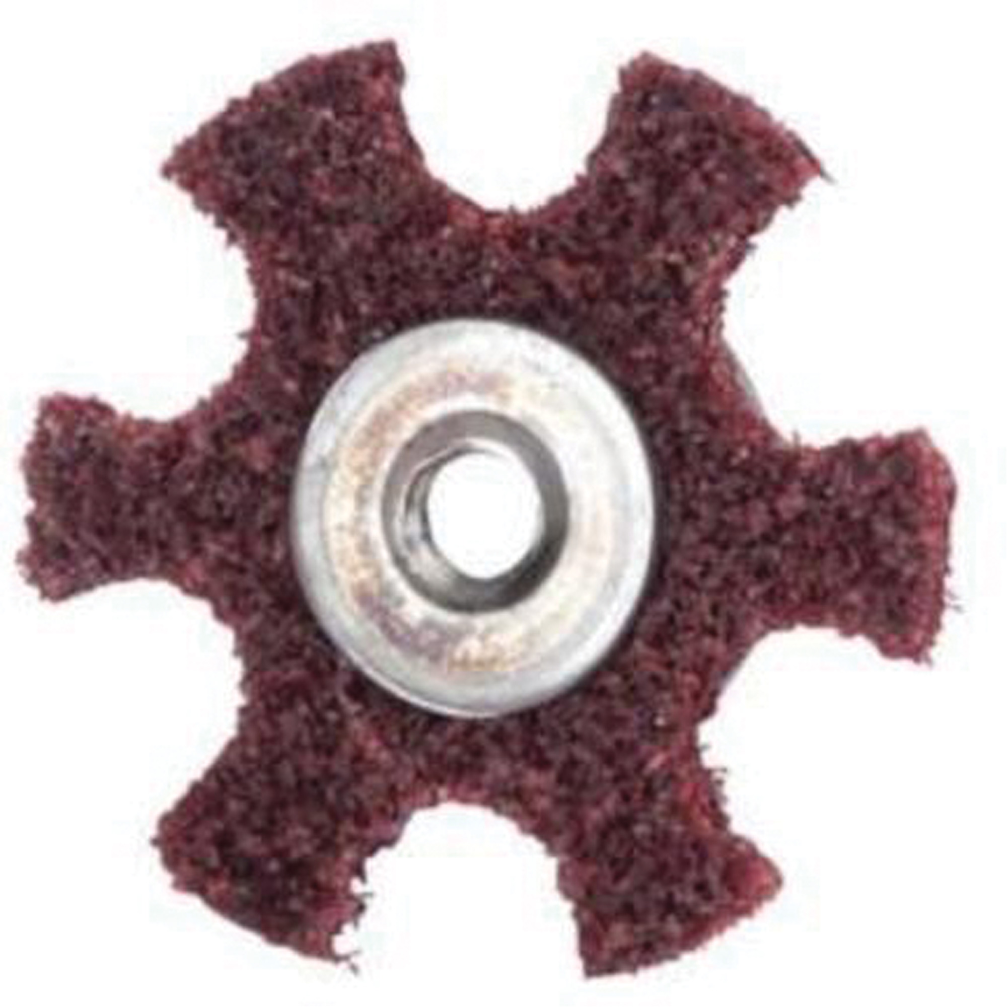 Disque abrasif en forme d'étoile pour préparation de surface Abrasotex , 3" dia., Grain Moyen, Oxyde d'aluminium