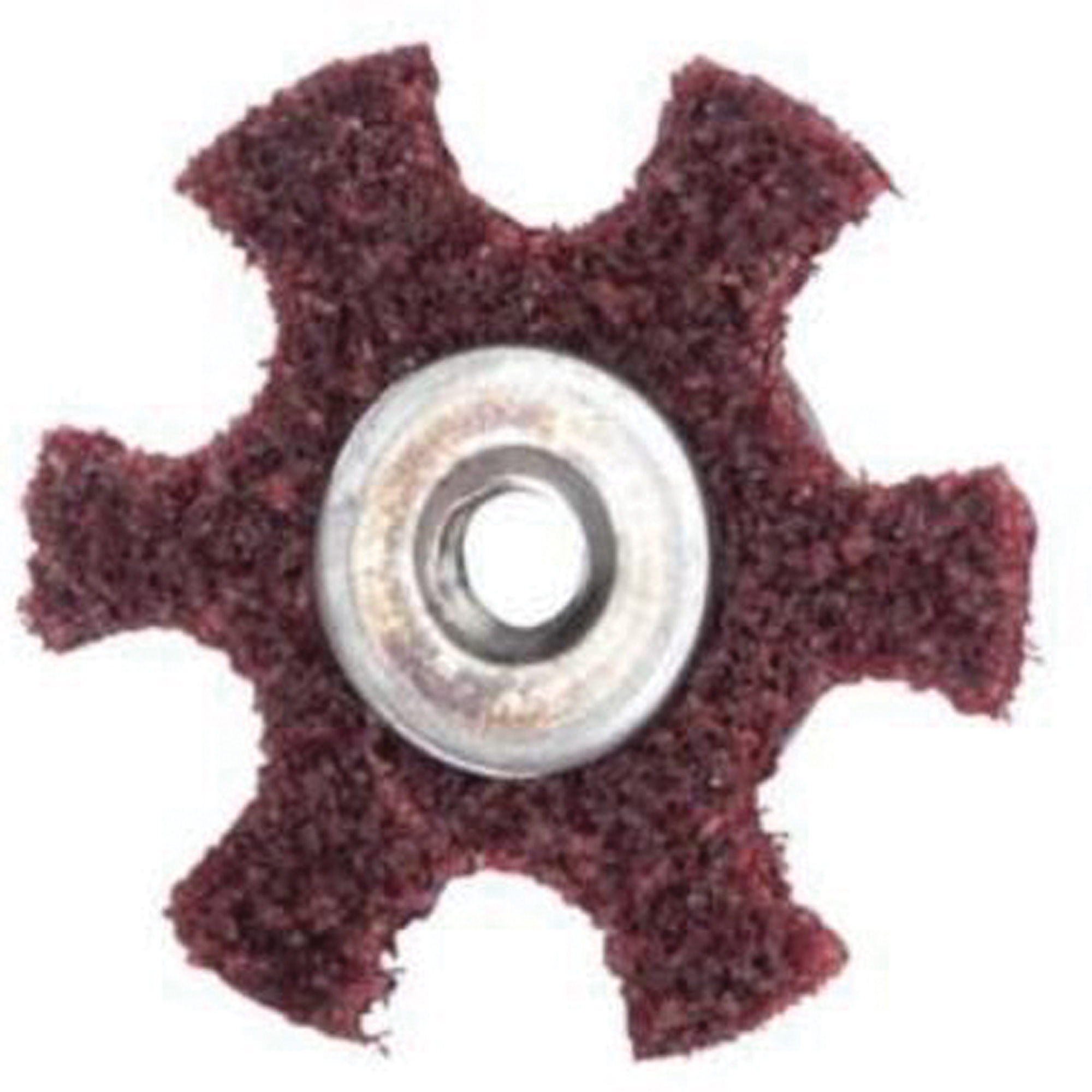Disque abrasif en forme d'étoile pour préparation de surface Abrasotex , 4" dia., Grain Moyen, Oxyde d'aluminium