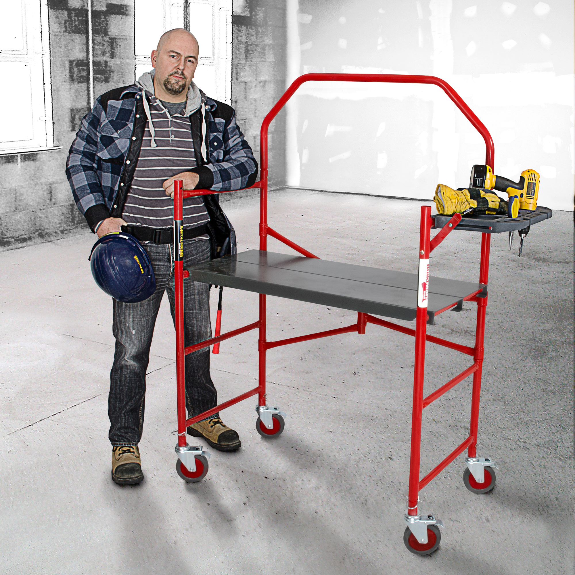 Échafaudage portatif BuildmanMC, 40-5/8" p x 4' h – Image 2