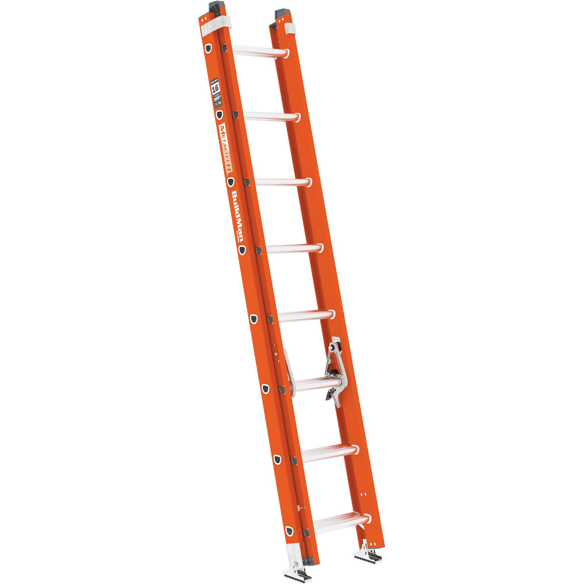 Échelle coulissante BuildManMD, Cap 300 lb, 16' h, Calibre 1A