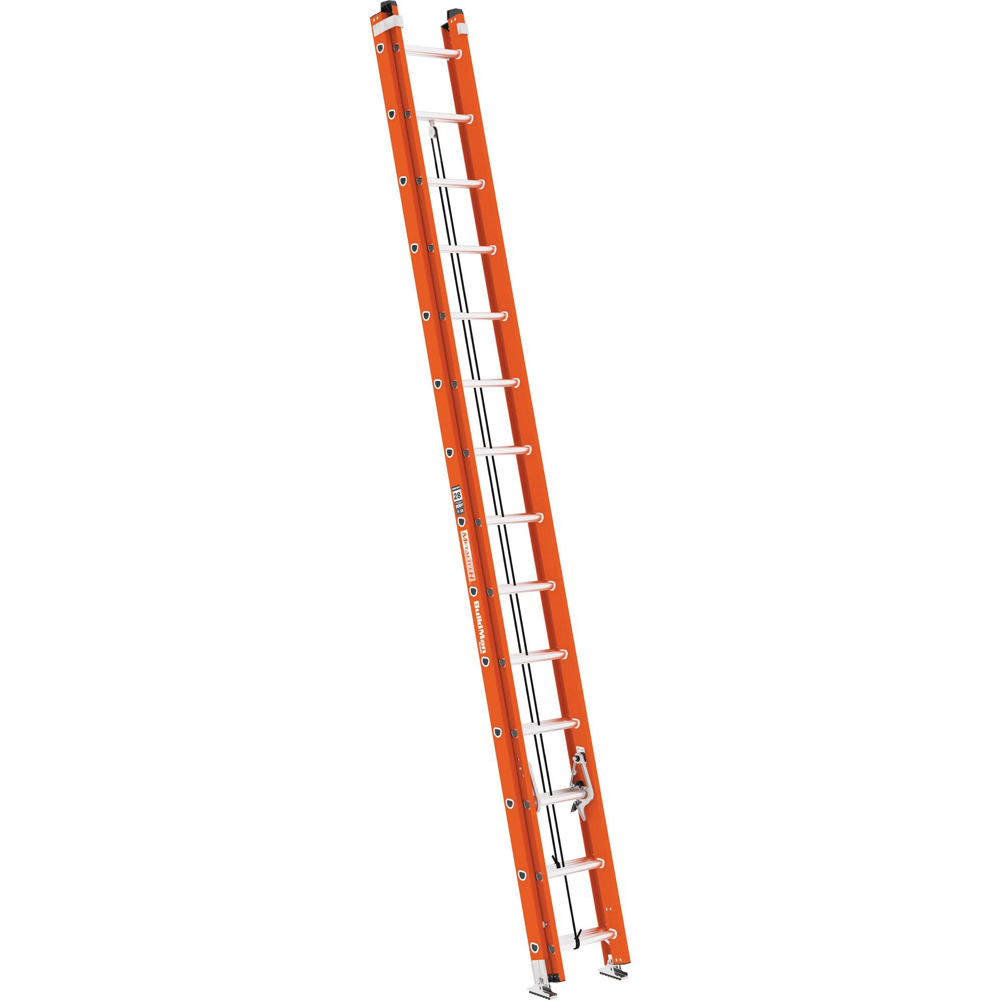 Échelle coulissante BuildManMD, Cap 300 lb, 28' h, Calibre 1A