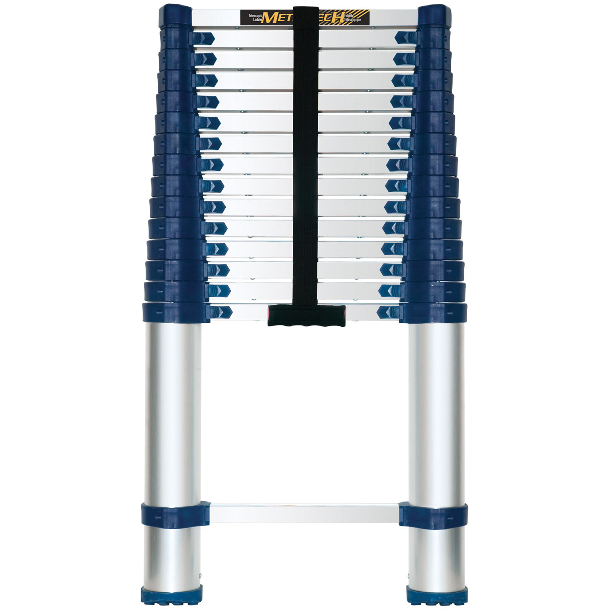 Échelle télescopique, 3' - 15,5', Aluminium, Capacité de 250 lb, Type 1