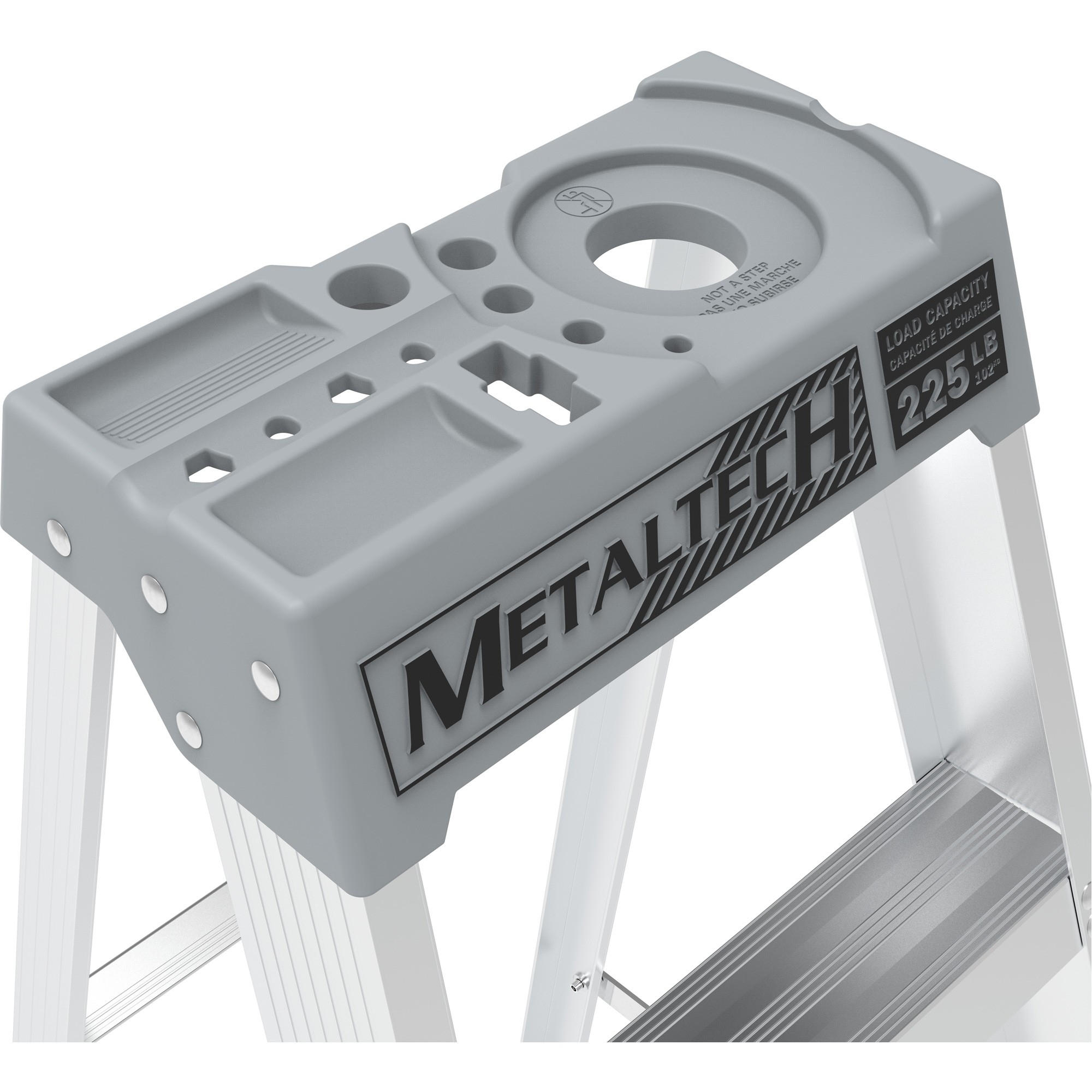 Escabeau avec plateau à peinture, 10', Aluminium, Capacité 225 lb, Type 2 – Image 4