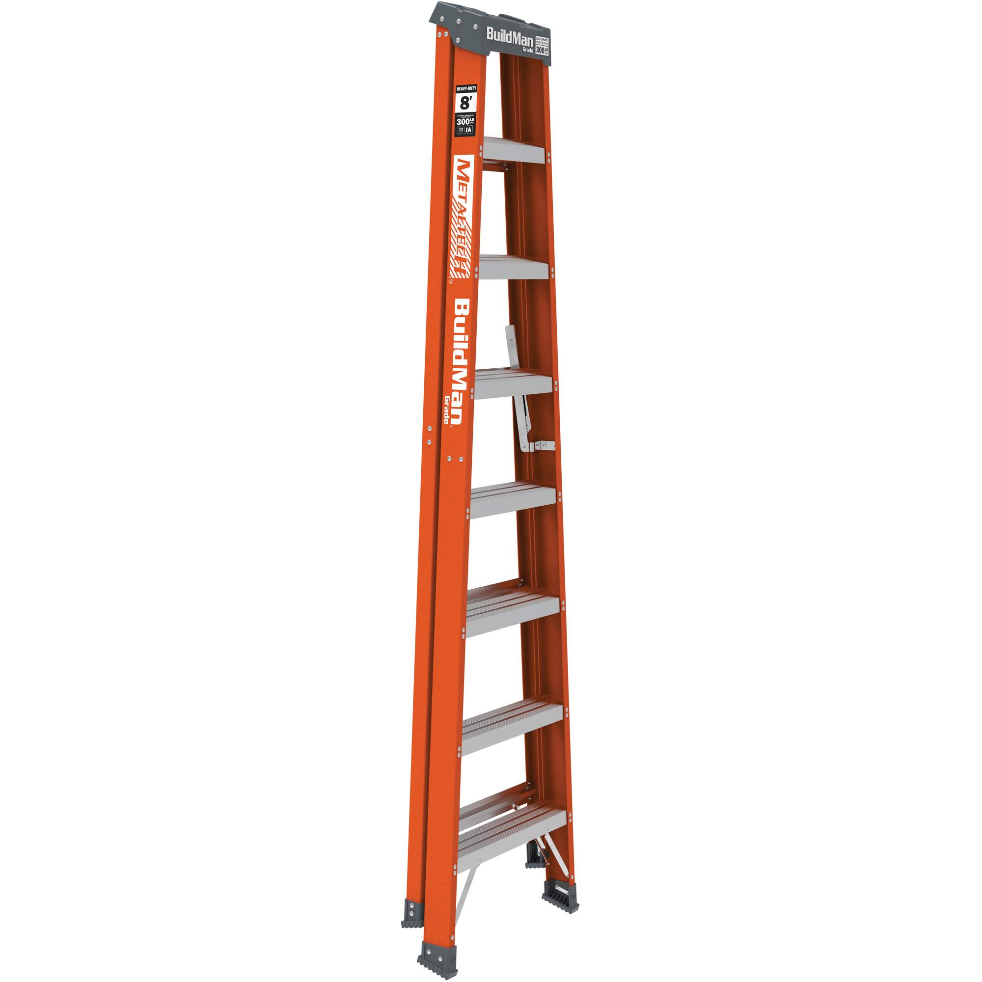 Escabeau BuildManMD, 8', Fibre de verre, Capacité 300 lb, Type 1A – Image 2