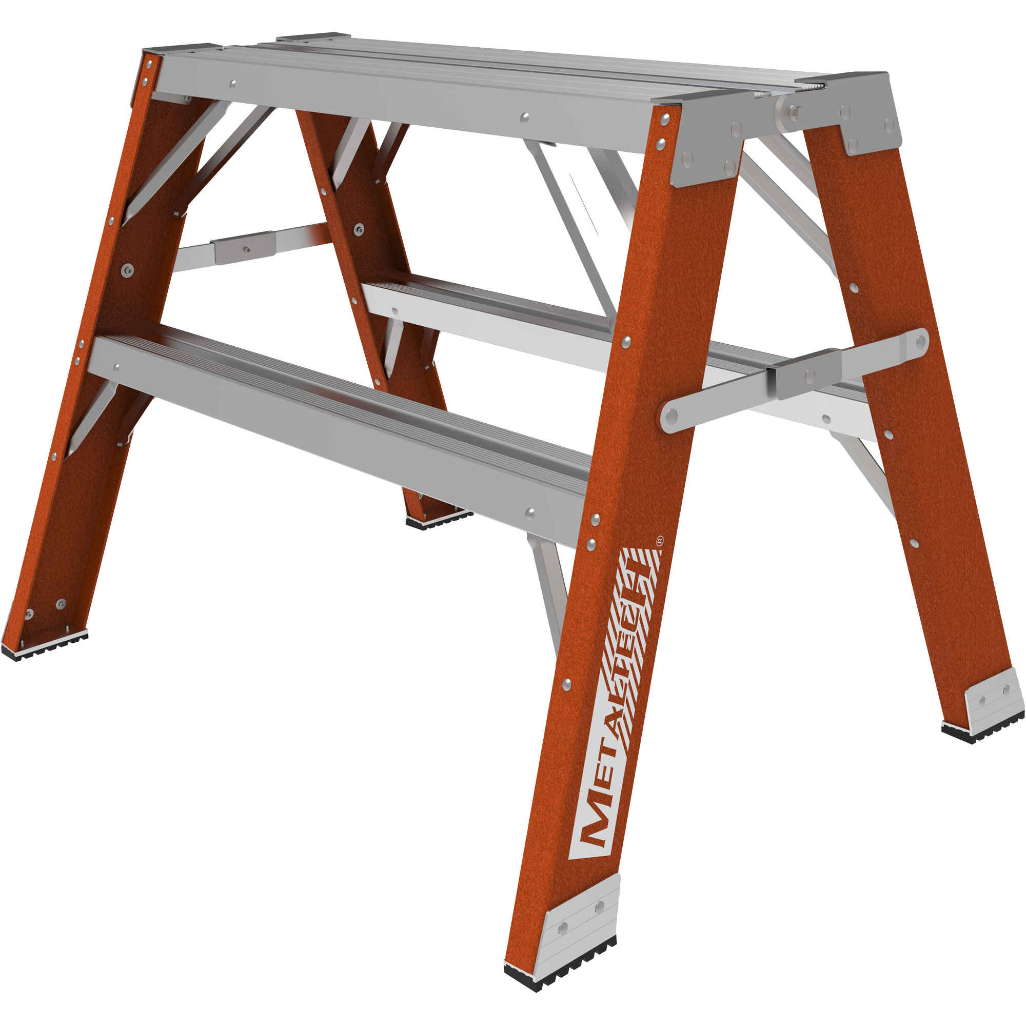 Escabeau chevalet établi BuildmanMC, 2' ha x 33,5" la x 25,75" pr, Capacité de 300 lb, Fibre de verre