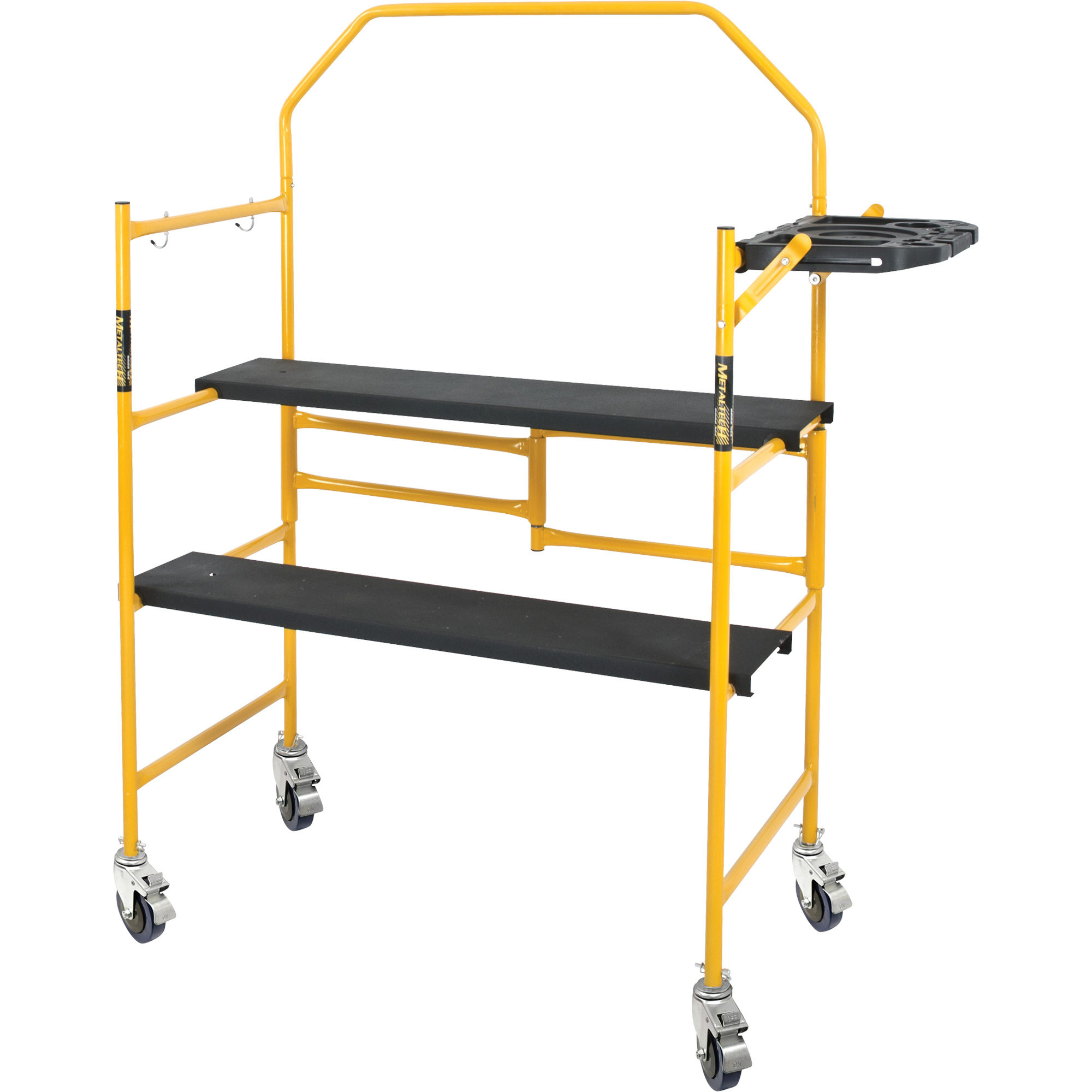 nsemble d'échafaudage à montant de sécurité & tablette pour outils de 4' Jobsite SeriesMC, Cadre Acier, 49-1/2" p x 57-3/4" h