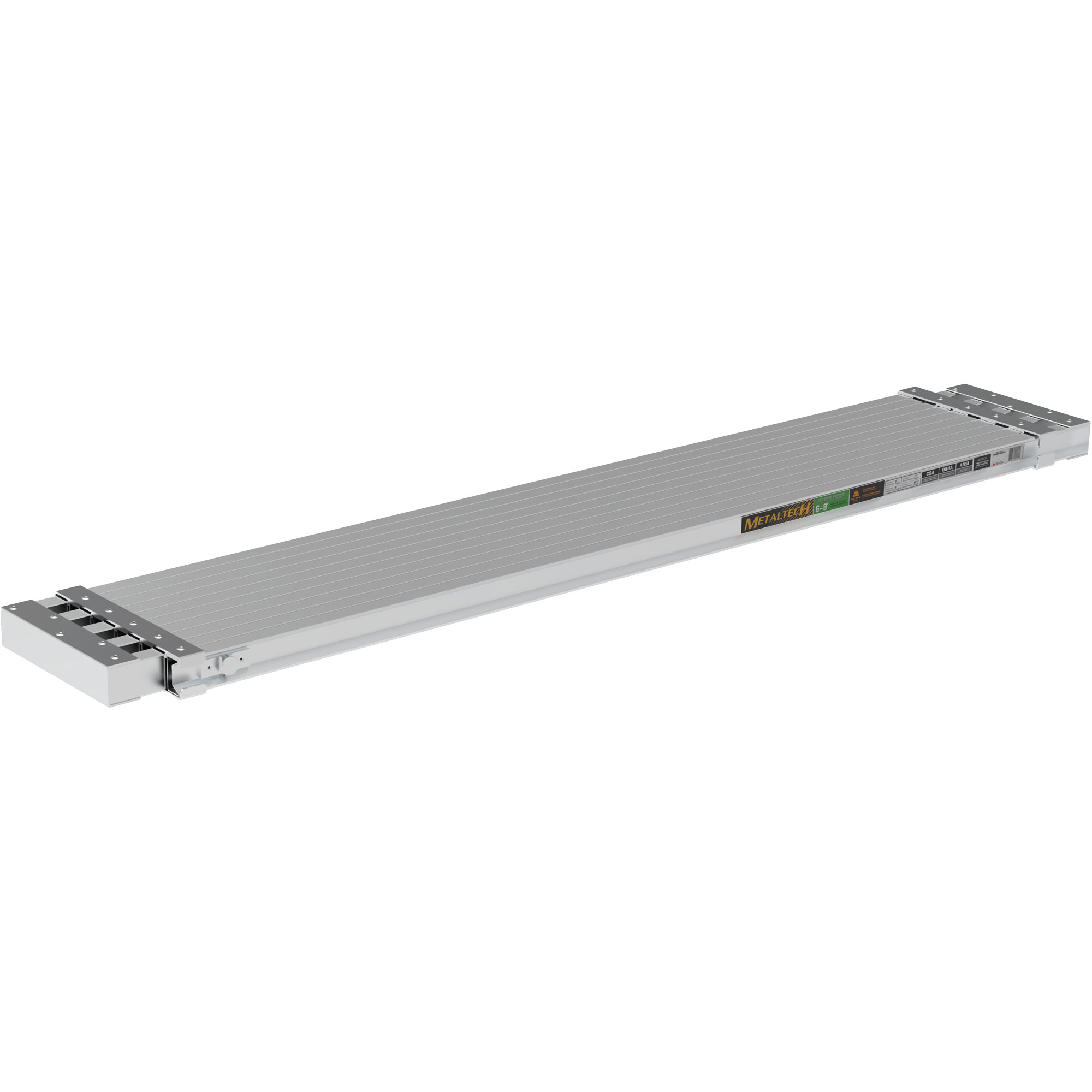 Planche de travail télescopique, 108" la x 12" pr, Capacité de 250 lb, Démonté