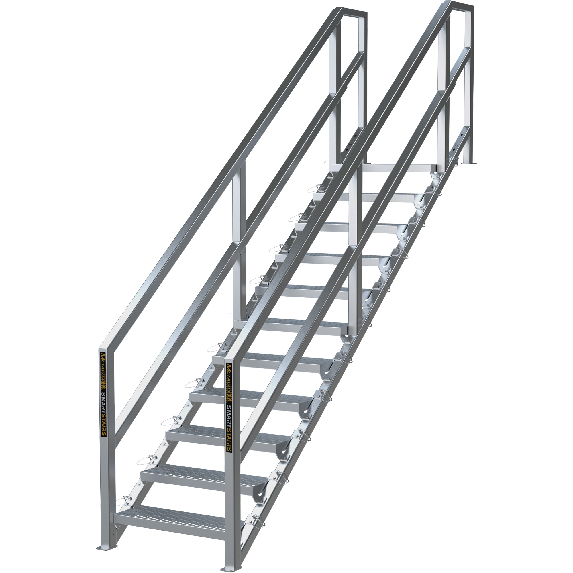 Système d'escalier modulaire pour la construction de 11-16 marches SmartStairsMC, 120" ha