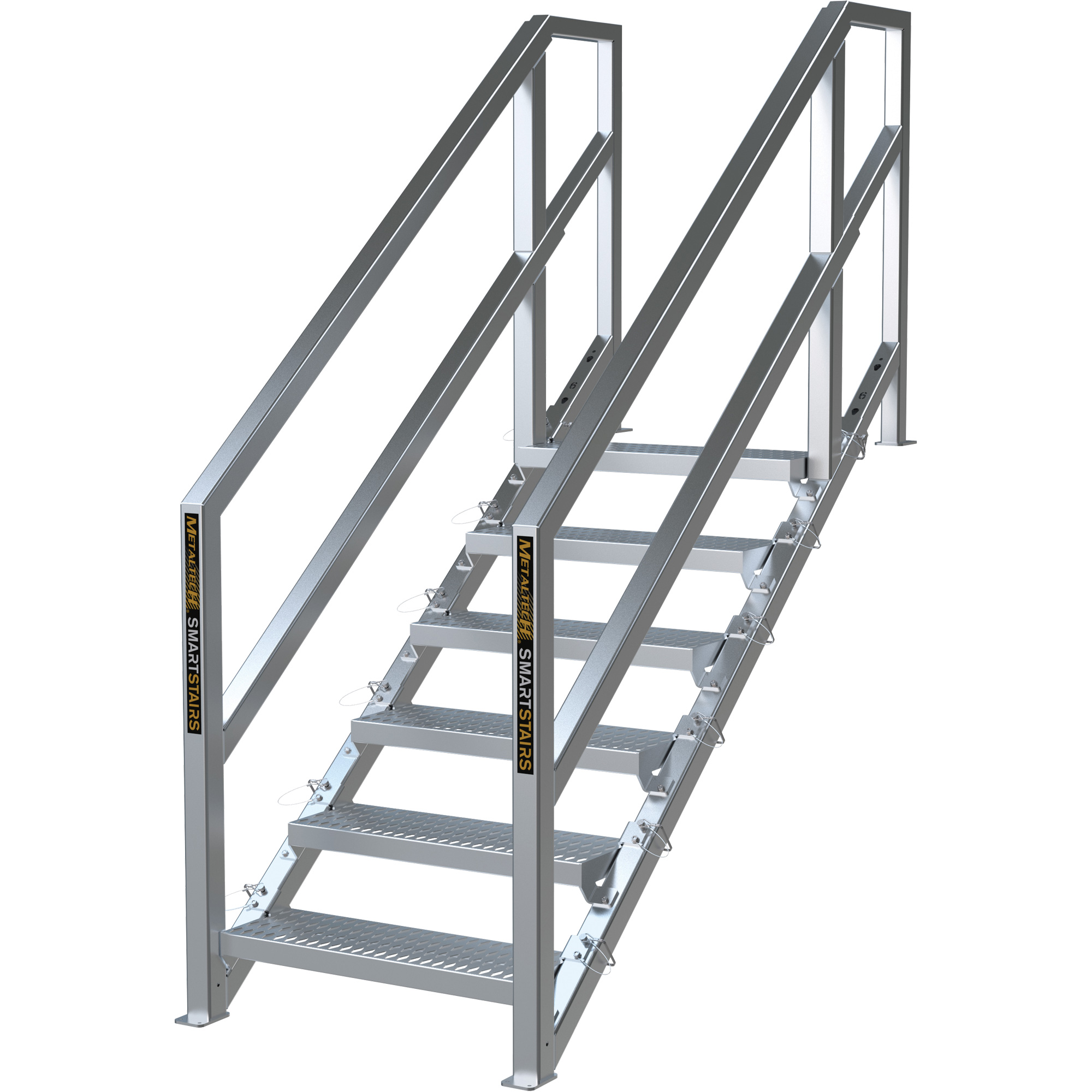 Système d'escalier modulaire pour la construction de 6-10 marches SmartStairsMC, 75" ha