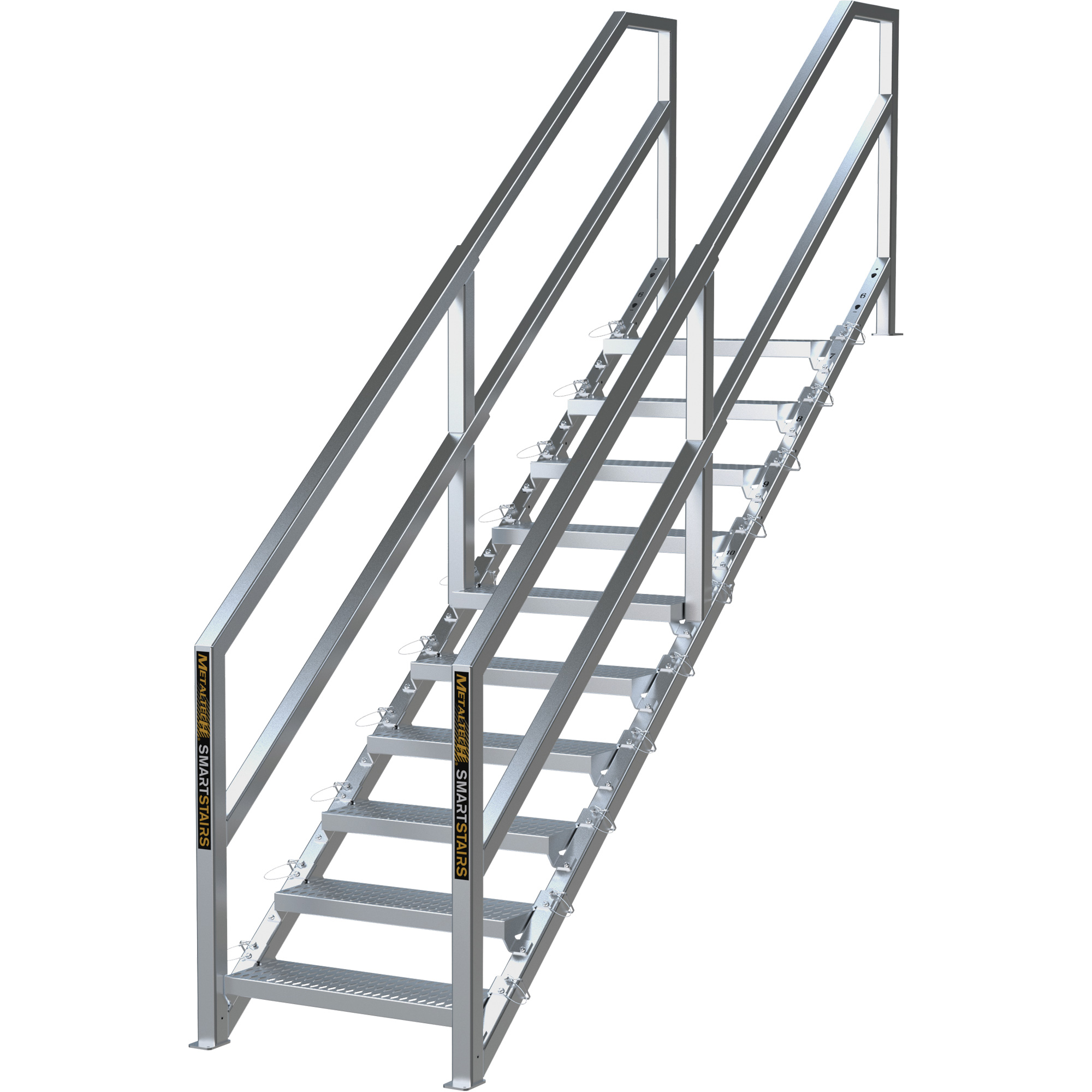 Système d'escalier modulaire pour la construction de 6-10 marches SmartStairsMC, 75" ha – Image 2