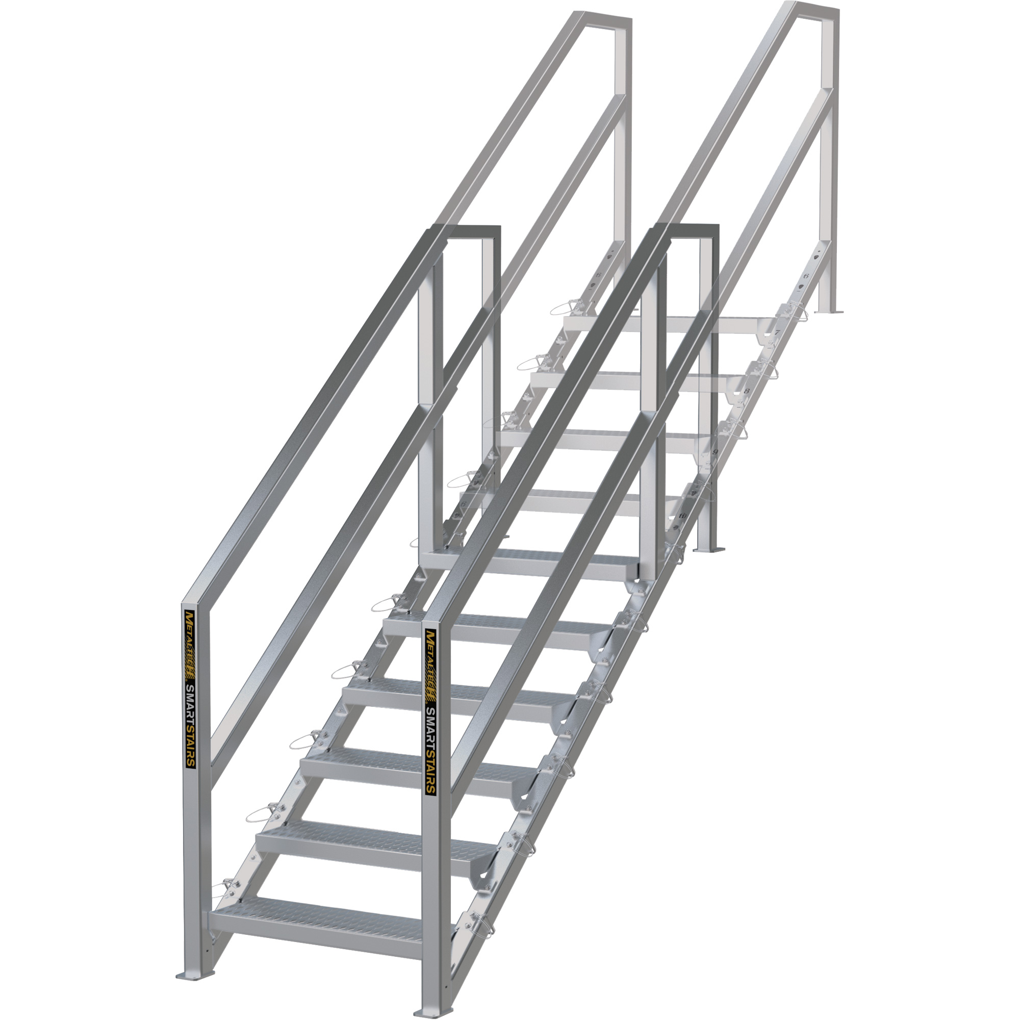 Système d'escalier modulaire pour la construction de 6-10 marches SmartStairsMC, 75" ha – Image 3