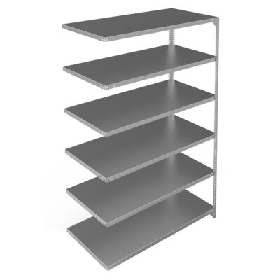 Élément de rayonnage, Acier galvanisé, Montant à fente, Capacité 275 lb, 48" la x 72" h x 24" p