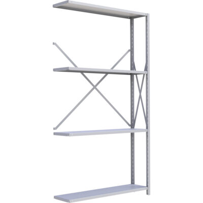 Élément de rayonnage Interlok, Acier, Sans boulons, Capacité 450 lb, 48" la x 88" h x 24" p