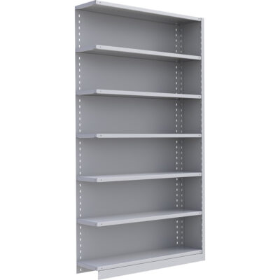 Élément de rayonnage Interlok, Acier, Sans boulons, Capacité 450 lb, 48" la x 88" h x 24" p