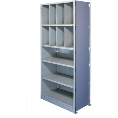 Élément de rayonnage Interlok, Acier, Sans boulons, Capacité 550 lb, 48" la x 88" h x 18" p