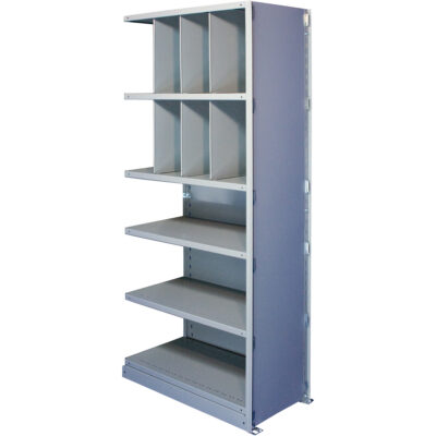 Élément de rayonnage Interlok, Acier, Sans boulons, Capacité 550 lb, 48" la x 88" h x 18" p