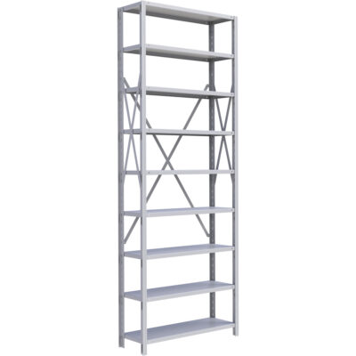 Élément de rayonnage Interlok, Acier, Sans boulons, Capacité 800 lb, 36" la x 100" h x 18" p
