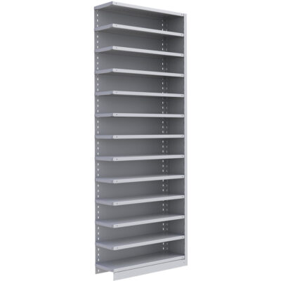 Élément de rayonnage Interlok, Acier, Sans boulons, Capacité 800 lb, 36" la x 100" h x 24" p