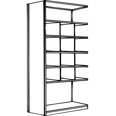 Élément de rayonnage Interlok, Acier, Sans boulons, Capacité 800 lb, 36" la x 100" h x 24" p