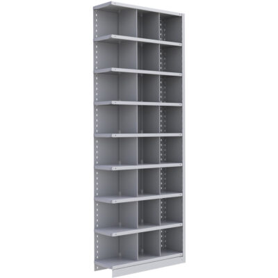 Élément de rayonnage Interlok, Acier, Sans boulons, Capacité 800 lb, 36" la x 100" h x 24" p