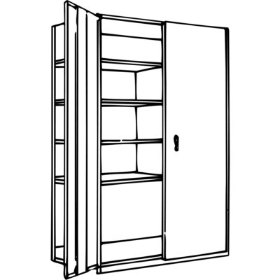 Élément de rayonnage Interlok, Acier, Sans boulons, Capacité 800 lb, 36" la x 100" h x 24" p