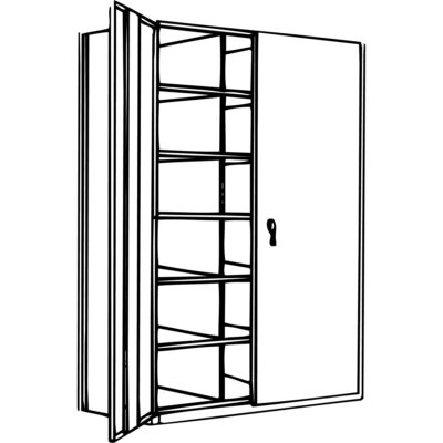 Élément de rayonnage Interlok, Acier, Sans boulons, Capacité 800 lb, 36" la x 100" h x 24" p