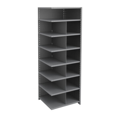 Élément de rayonnage Interlok, Acier, Sans boulons, Capacité 800 lb, 36" la x 100" h x 24" p