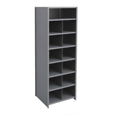 Élément de rayonnage Interlok, Acier, Sans boulons, Capacité 800 lb, 36" la x 100" h x 24" p