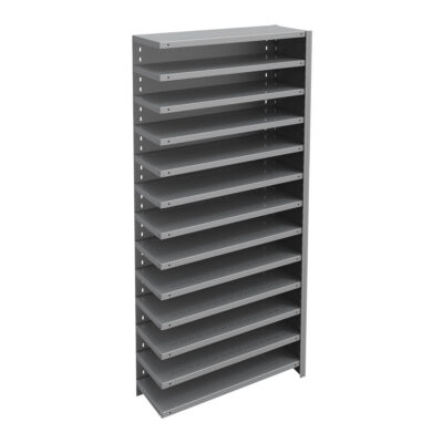 Élément de rayonnage Interlok, Acier, Sans boulons, Capacité 800 lb, 36" la x 76" h x 12" p