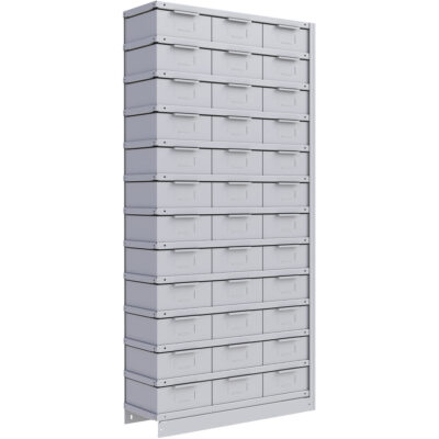 Élément de rayonnage Interlok, Acier, Sans boulons, Capacité 800 lb, 36" la x 76" h x 12" p