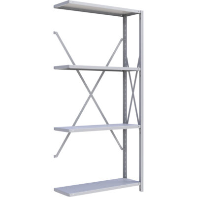 Élément de rayonnage Interlok, Acier, Sans boulons, Capacité 800 lb, 36" la x 76" h x 18" p