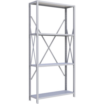 Élément de rayonnage Interlok, Acier, Sans boulons, Capacité 800 lb, 36" la x 76" h x 18" p