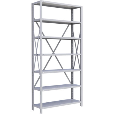 Élément de rayonnage Interlok, Acier, Sans boulons, Capacité 800 lb, 36" la x 76" h x 18" p