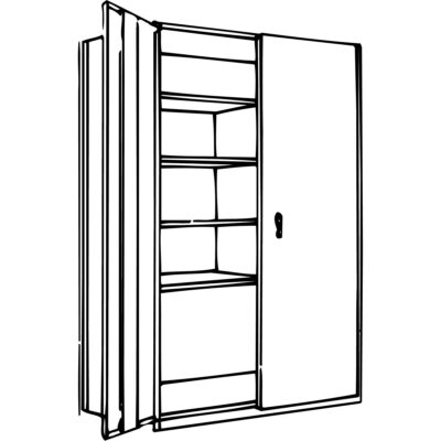 Élément de rayonnage Interlok, Acier, Sans boulons, Capacité 800 lb, 36" la x 76" h x 18" p